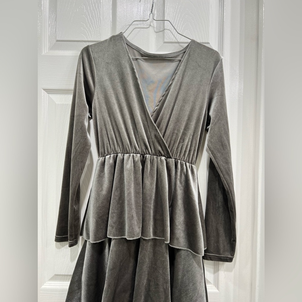 Shien Grey Layered Dress - Picture 2 of 6